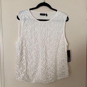 Apt 9 White Lace Tank Top